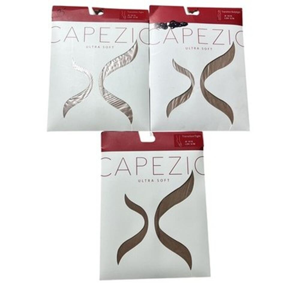 Capezio Leggings Womens M Beige Ultra Soft Transition Nylon Spandex Lot 3 Dance